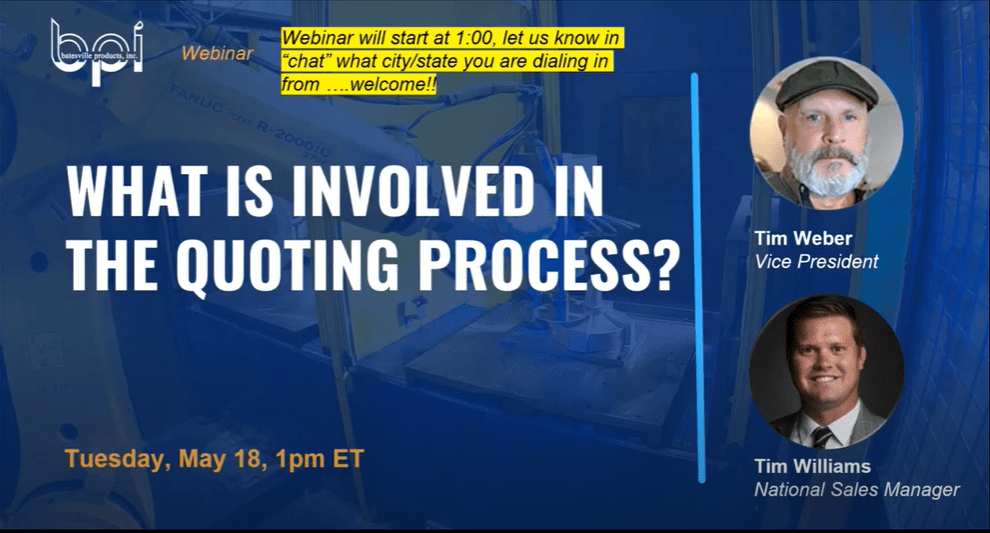 what is involved in the quoting process
