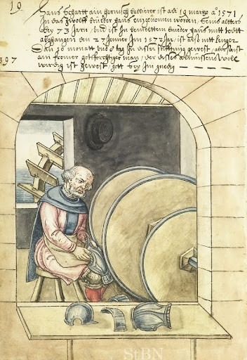 medieval grinding wheel
