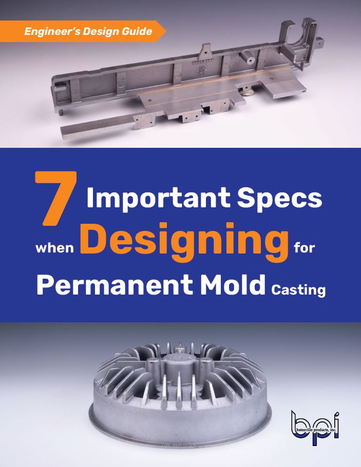 mold core vent for aluminum gravity casting mold