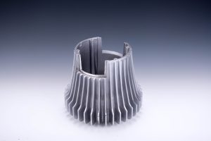 aluminum casting with fins