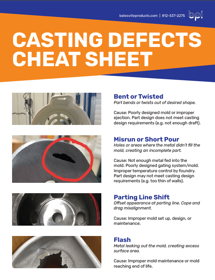 casting defects cheat sheet